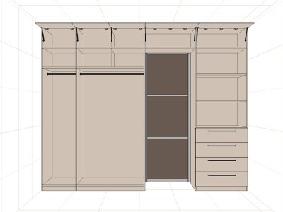 Шкаф распашной делит комнату