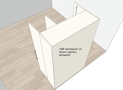 Распашной шкаф с полками корпусной