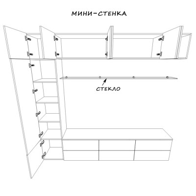 Спальня 12,7кв.м. в ЖК Яуза парк. Вариант 3.