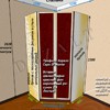 Чертеж углового распашного шкафа 