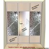 Чертеж встроенного шкафа-купе три двери