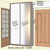 Чертеж шкафа-купе в прихожую, встроенный 
