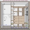 Встроенный шкаф-купе - чертеж