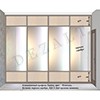 Чертеж шкафа-купе 4 зеркальных двери