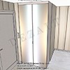 Чертеж распашного шкафа со стиральной машиной