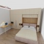 Спальня 12,7кв.м. в ЖК Яуза парк. Вариант 3.