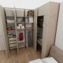 Спальня 12,7кв.м. в ЖК Яуза парк. Вариант 5.